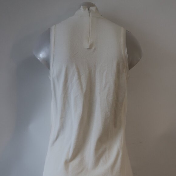 Womens Donna Karan Black Label Ivory Mix Media 2 Pc Set Cardigan Tank Sweater M - Picture 5 of 16